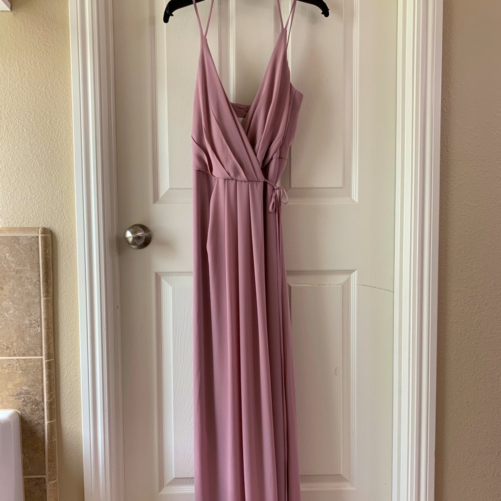 David’s Bridal Long Georgette Bridesmaid Gown